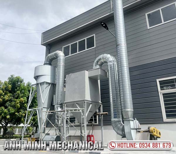 Hệ thống hút bụi mài kim loại công ty Dreachef Vina